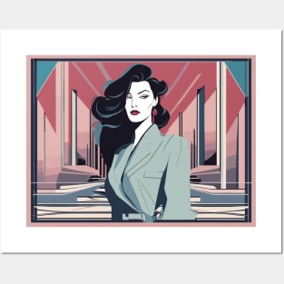 Auroralite Art Deco Patrick Nagel 80s Posters and Art